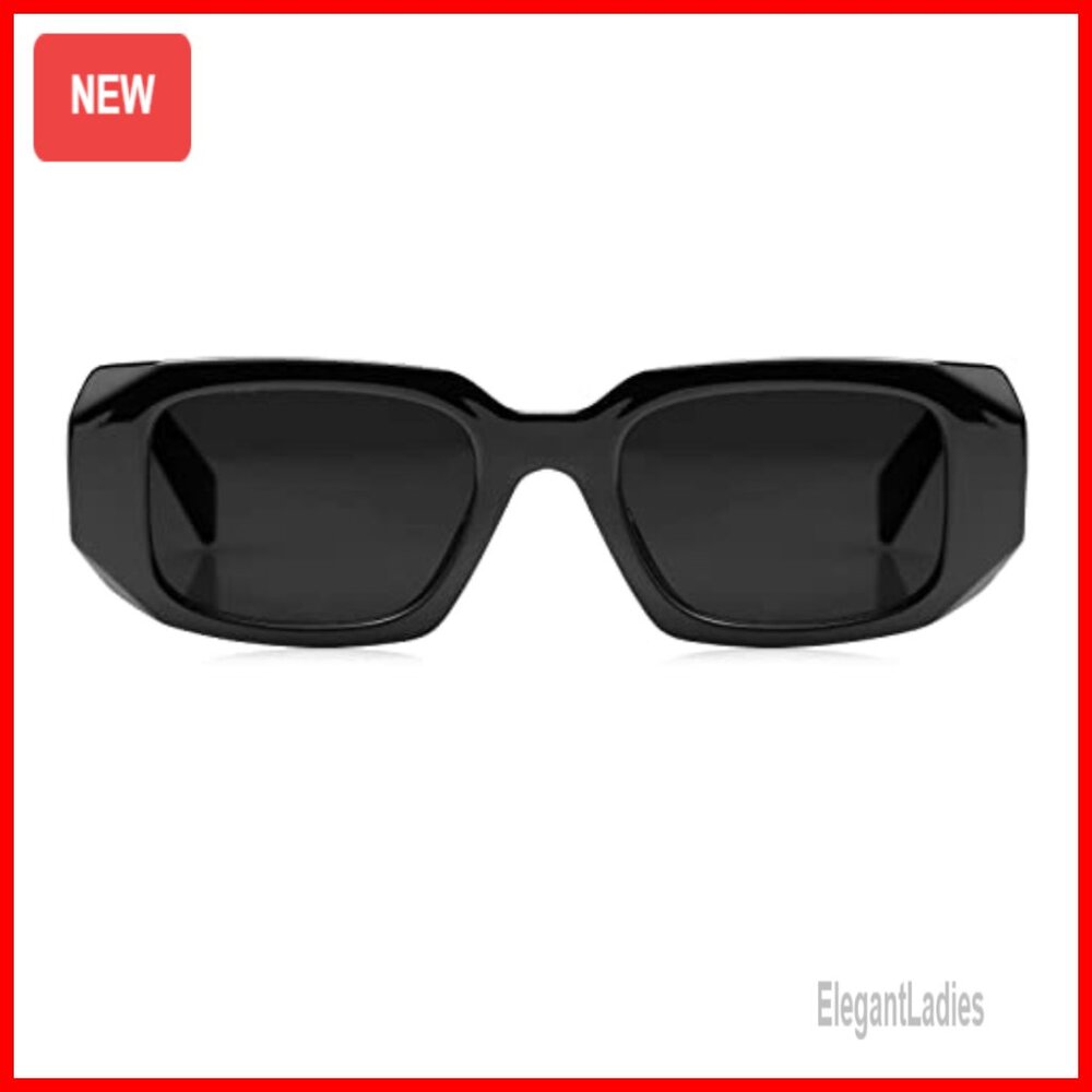 Vintage Rectangular Sunglasses Uv400 Protection P… - image 6